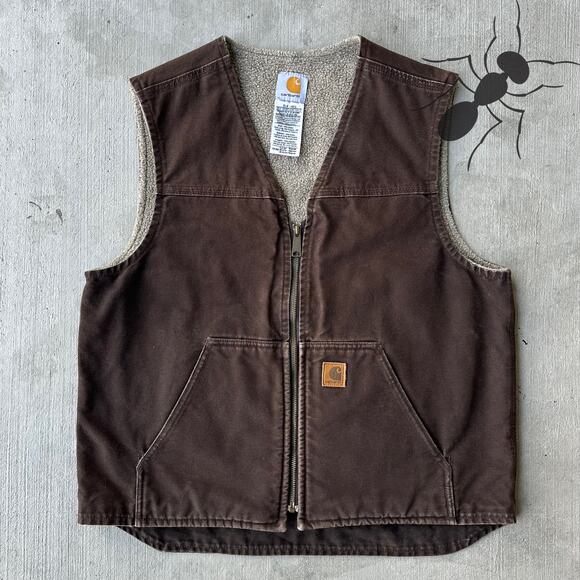 Carhartt Other - Vintage Y2K Carhartt V26 DKB brown work wear vest